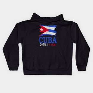 Cuba Libre Cuban Flag patria y vida Kids Hoodie